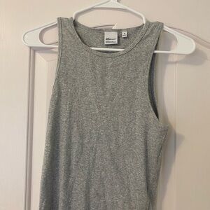 TNA Ribbed Gray Tank Top